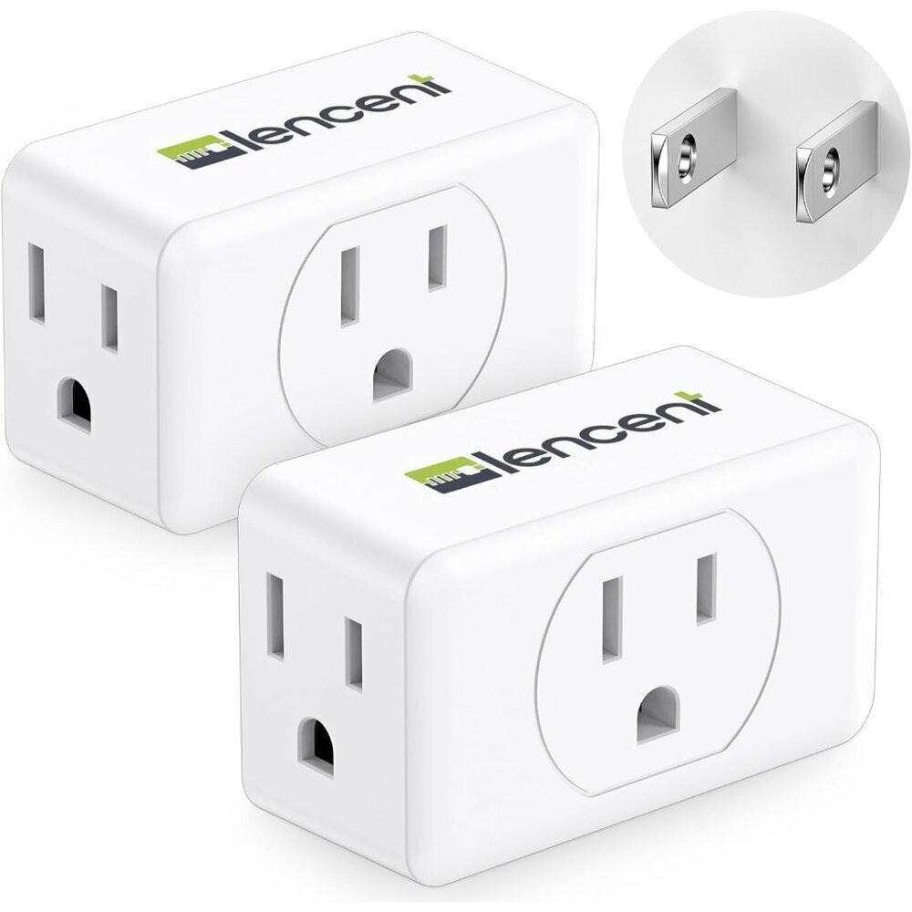 2 Prong to 3 Prong Outlet Adapter,Wall Plug Extender,Multiple Outlet Wall Plug